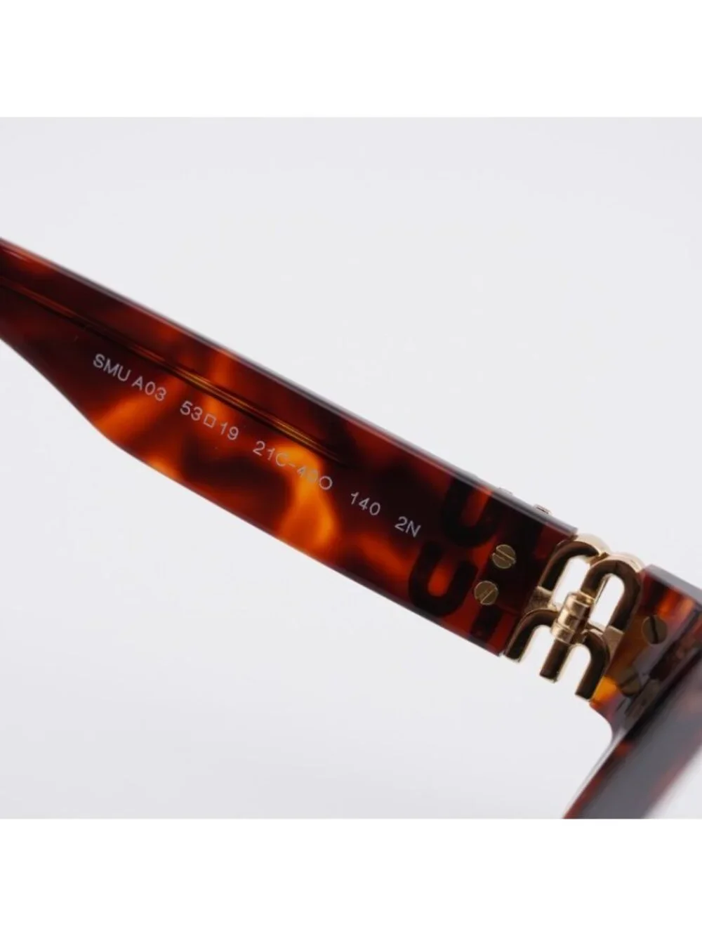 Miu Miu MUA03S 21C40O Sunglasses Havana Mahogany Oval Frame, Grey Lenses